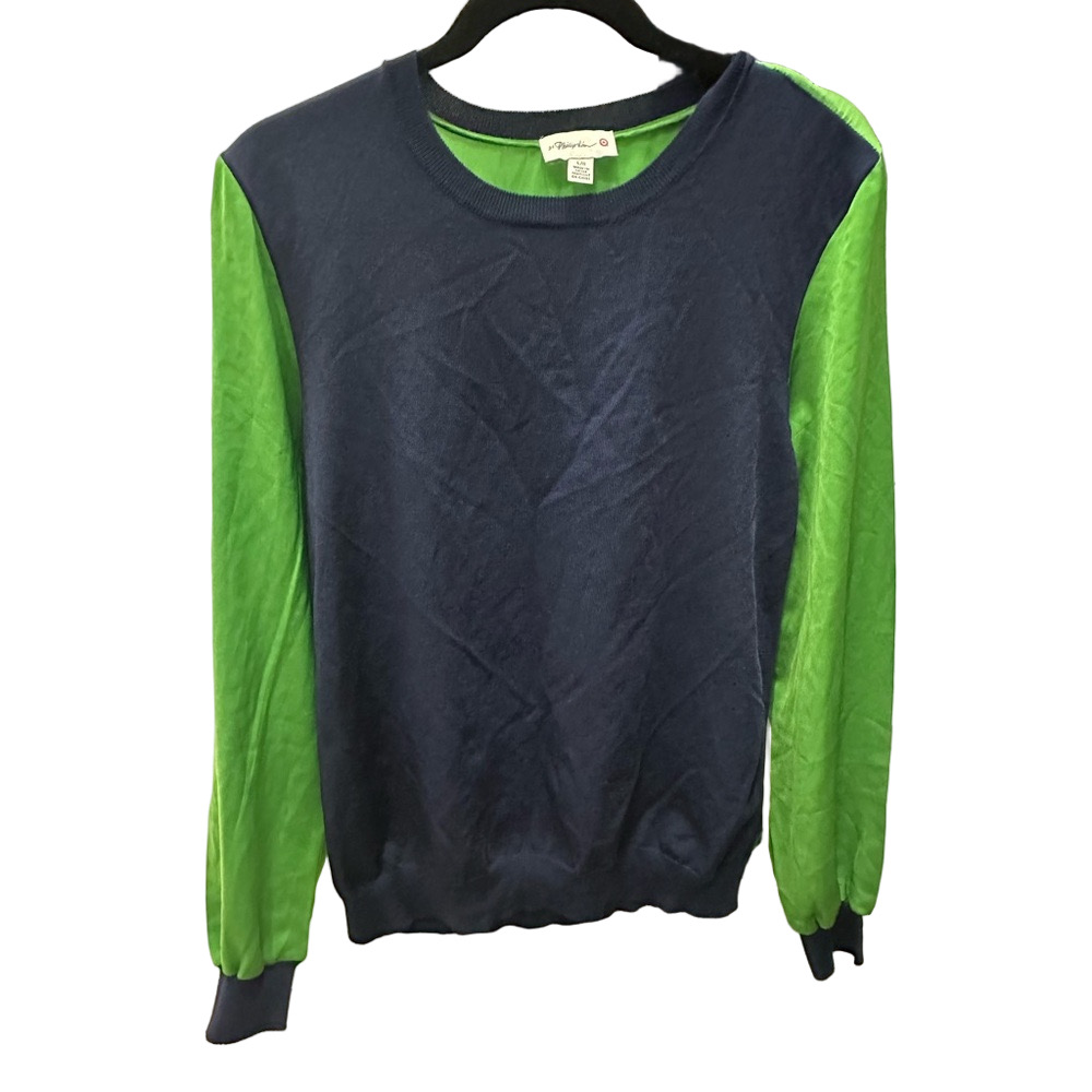 3.1 Phillip Lim Navy and Green Knitwear